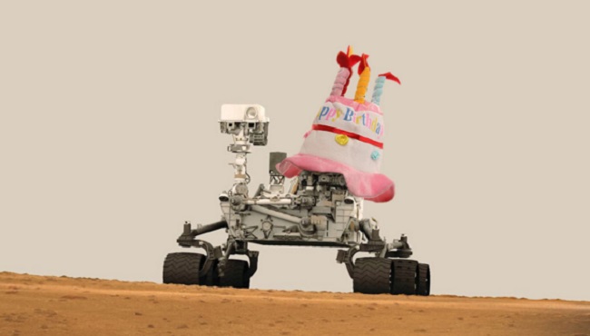 Anniversaire robot sur Mars
