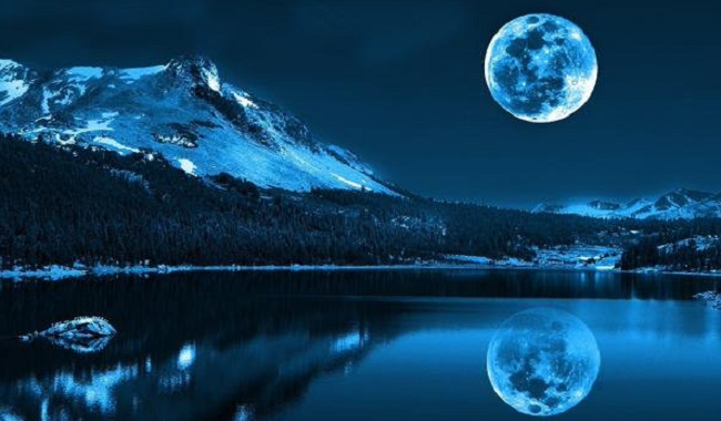 La Lune bleu