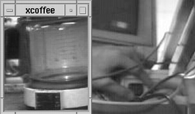 Première webcam qui film du café