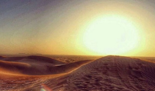 Energie du soleil dans le désert